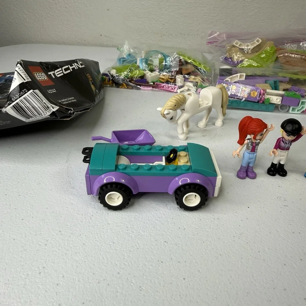 LEGO Friends Bulk Girls Lot with Mini-Doll Figures & Horses And Extras